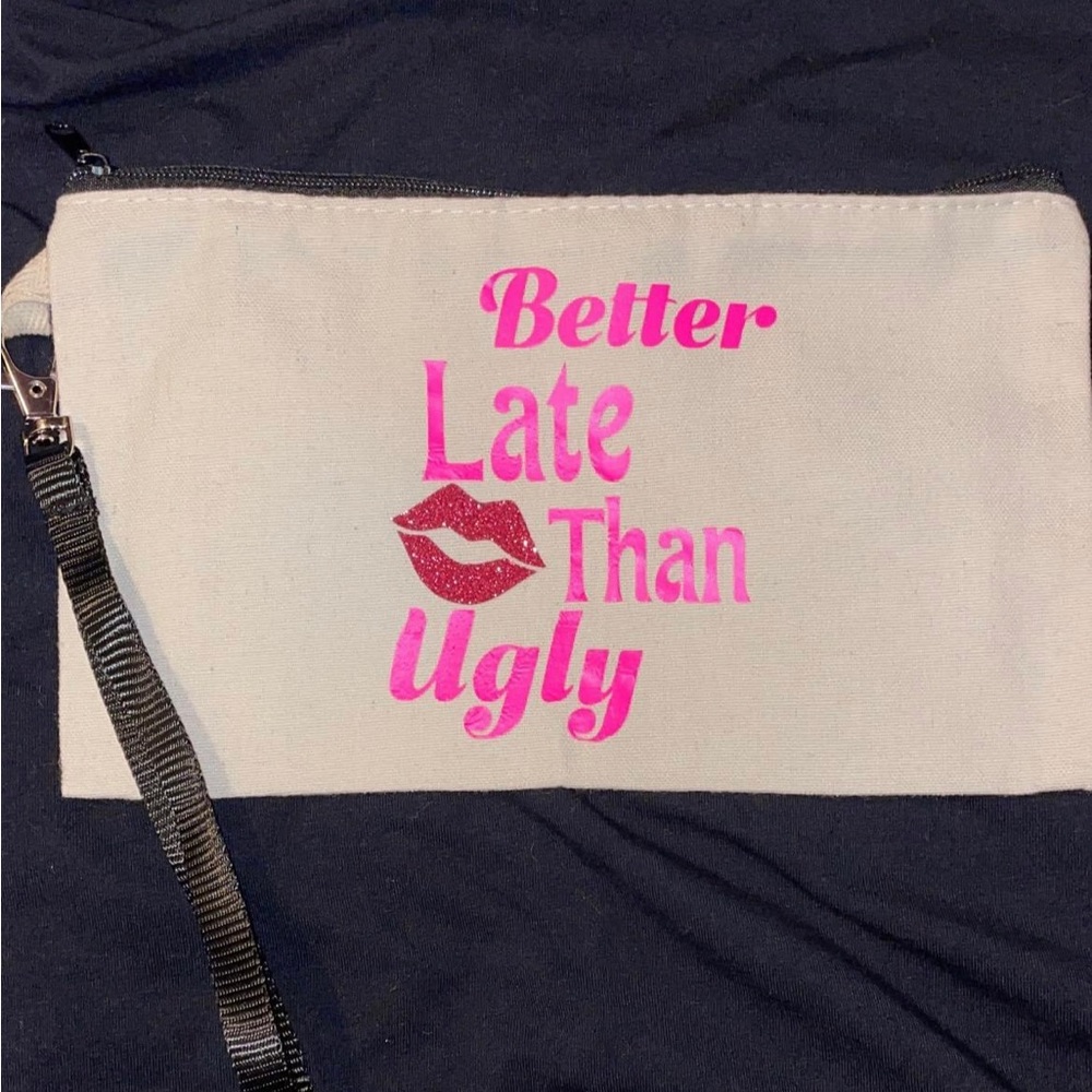 Super cute custom makeup bags